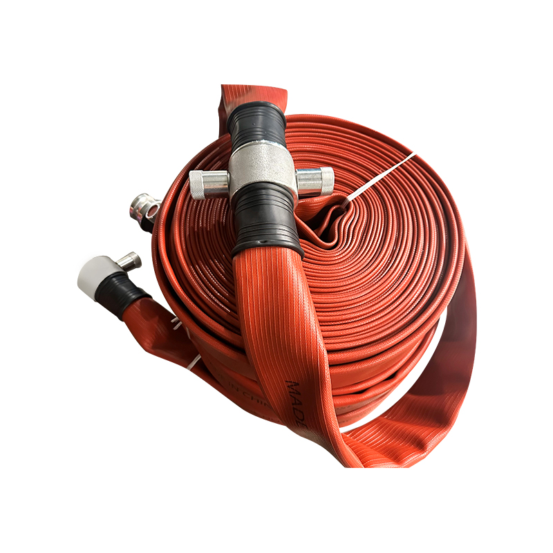 Lekki, elastyczny, rozkładany na płasko wąż z gumy syntetycznej do nawadniania w rolnictwie i gaszenia pożarów